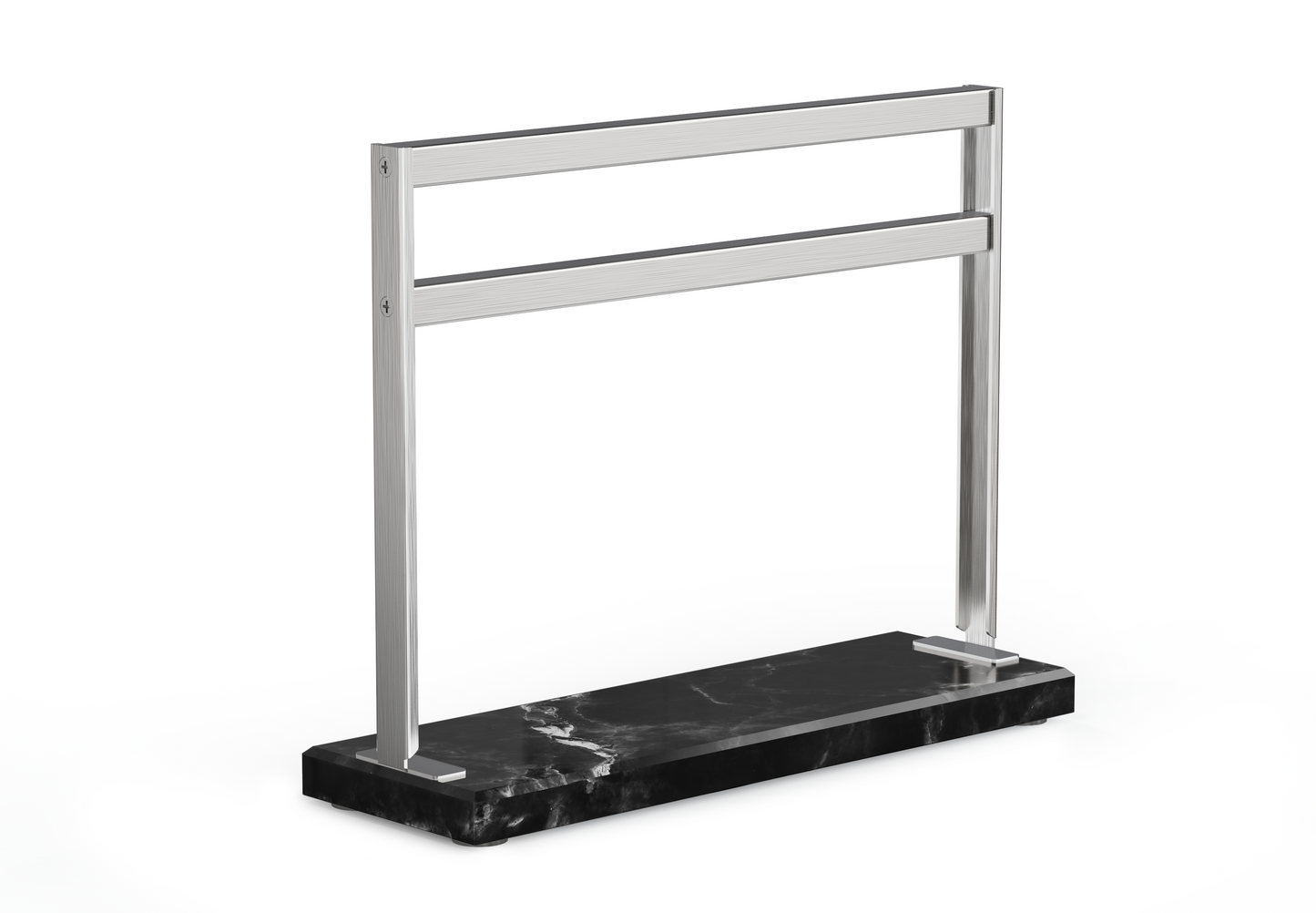 Magnetic Knife Block with Marble Base - Black
