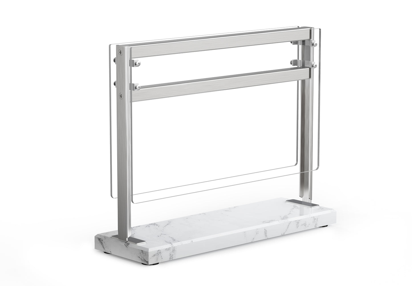 Magnetic Knife Block with Acrylic Shield - White