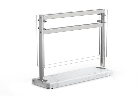 Magnetic Knife Block with Acrylic Shield - White
